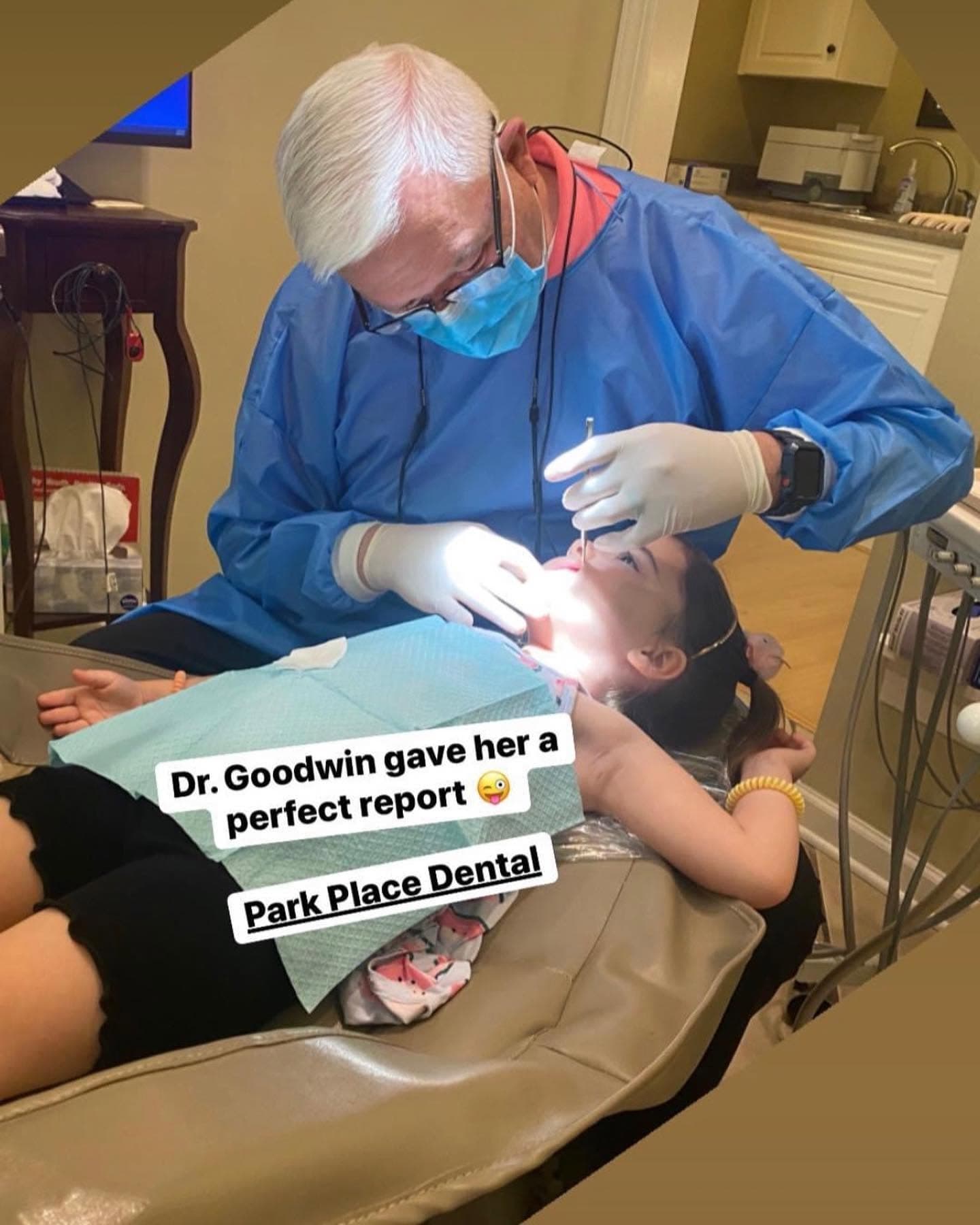 Dr. Goodwin treating a patient at Park Place Dental