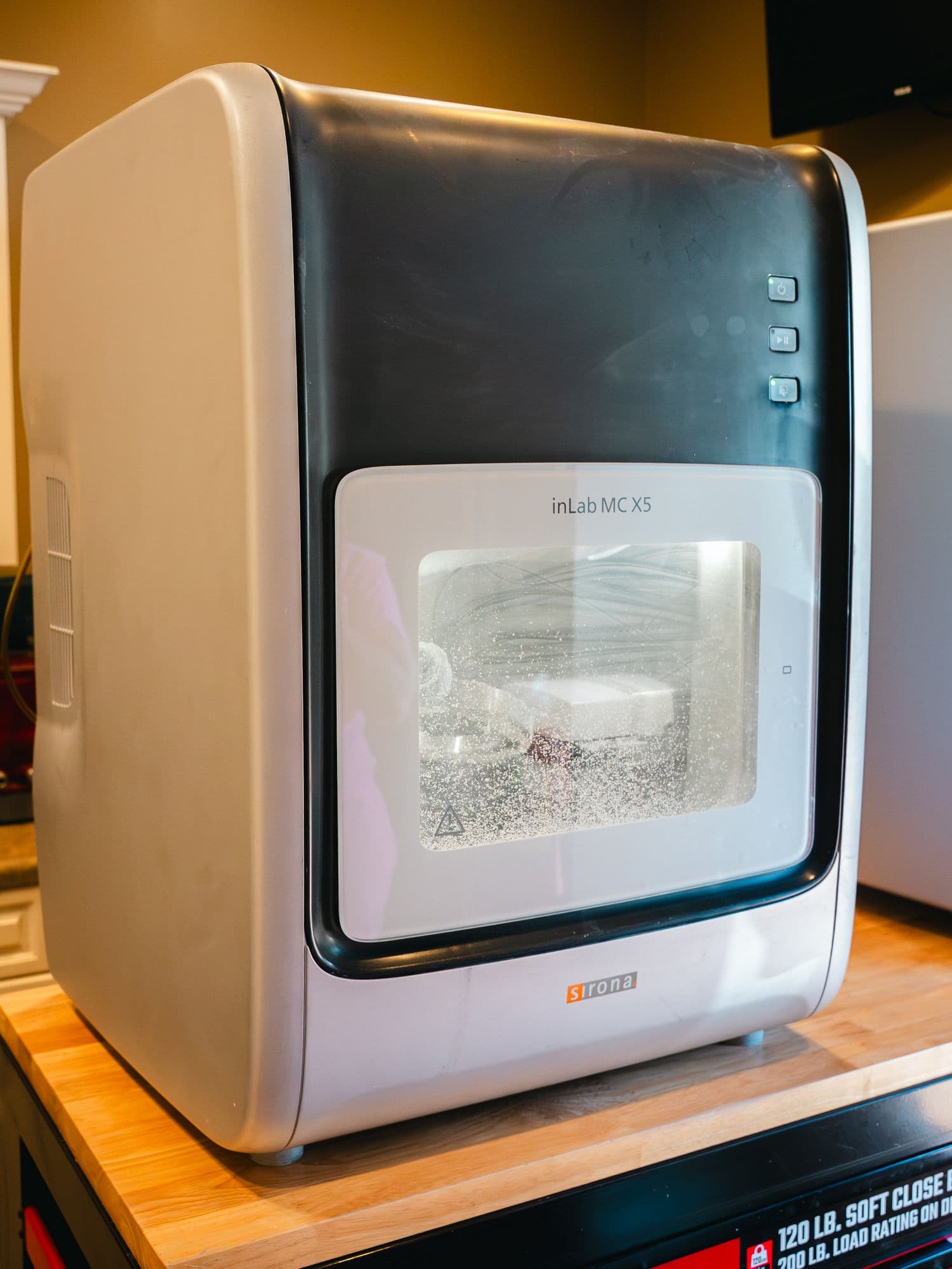 The milling unit in Park Place Dental's in-house laboratory in Booneville