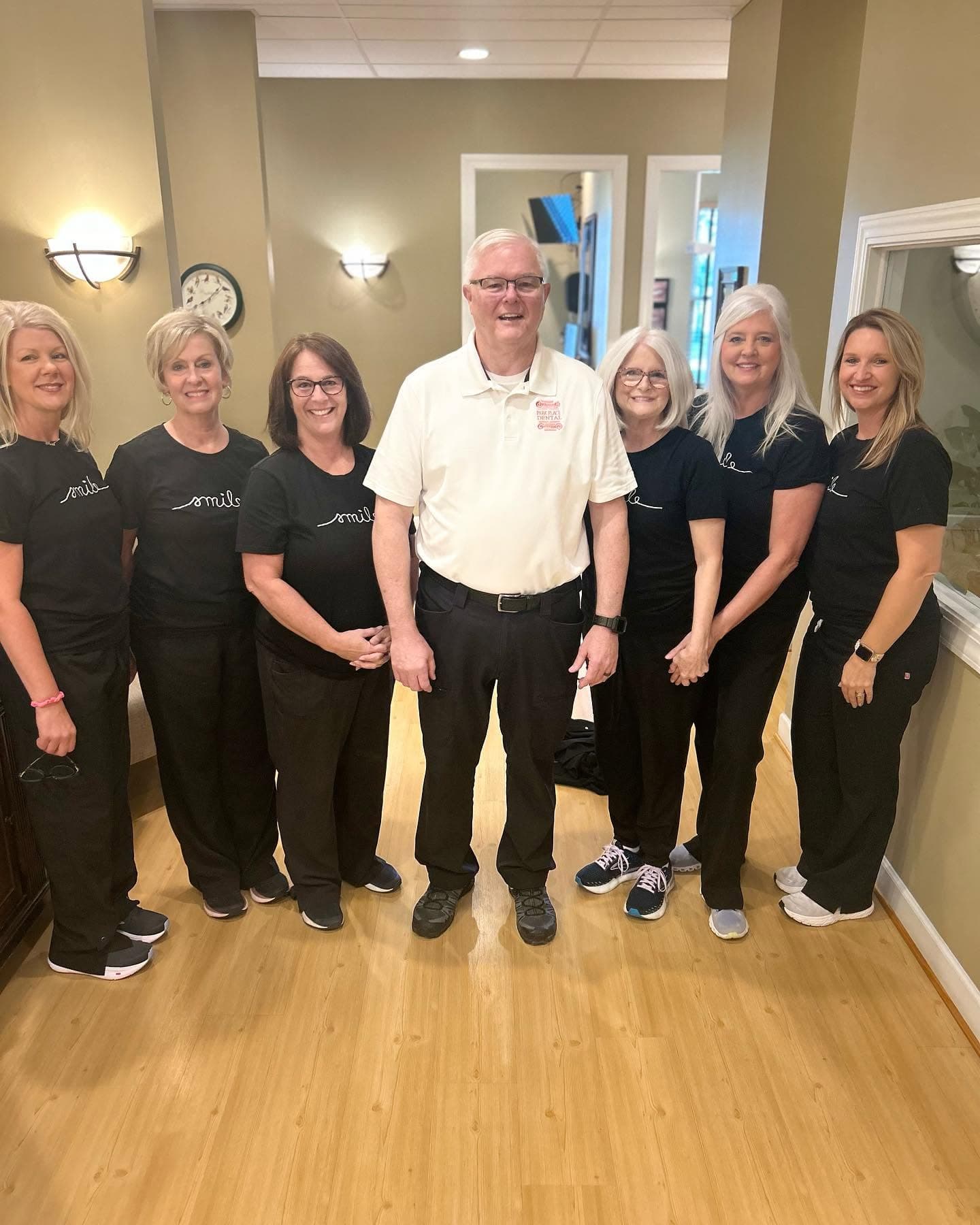 The Park Place Dental team inside the practice