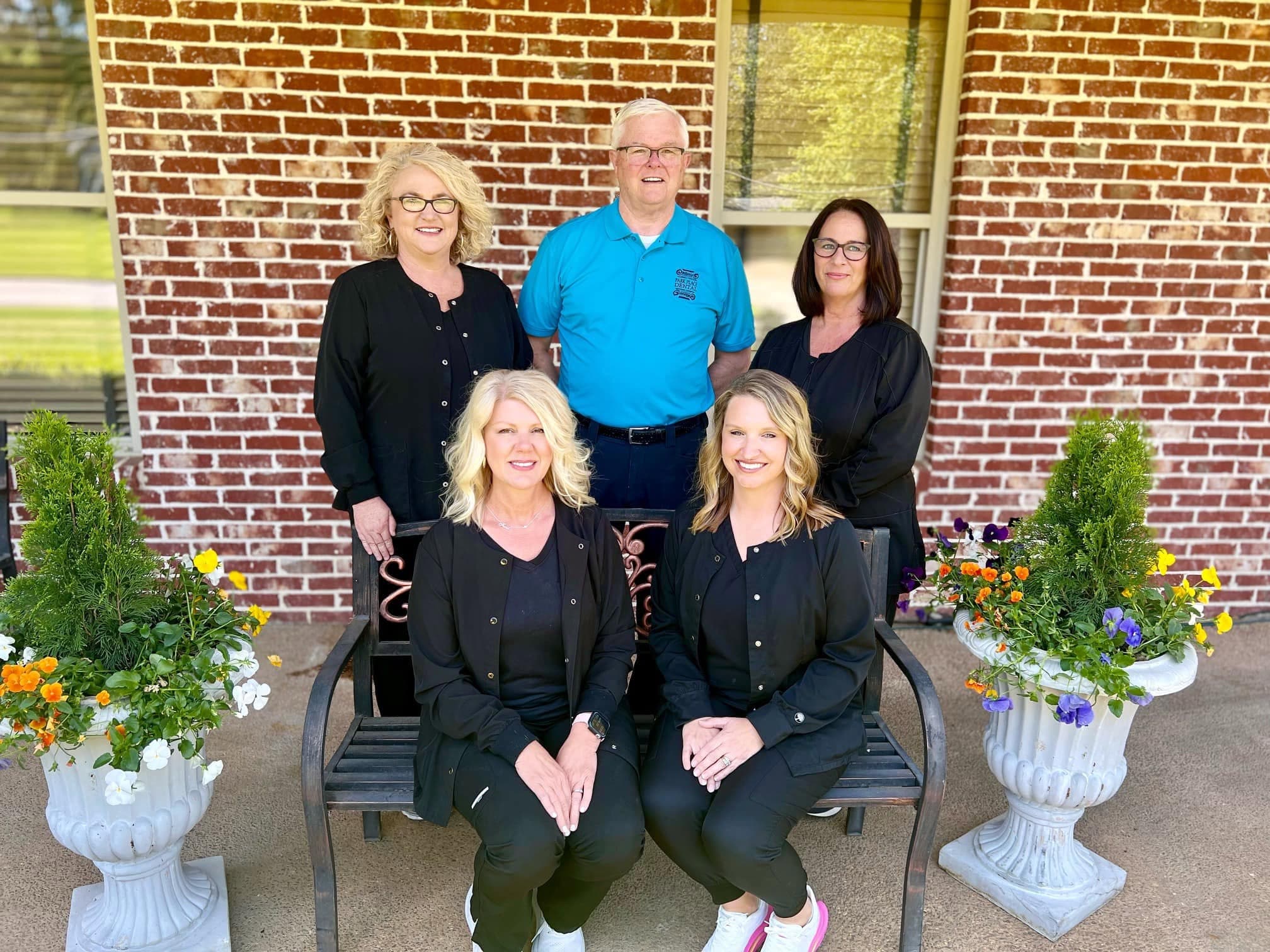 The Park Place Dental team outside the practice in Booneville